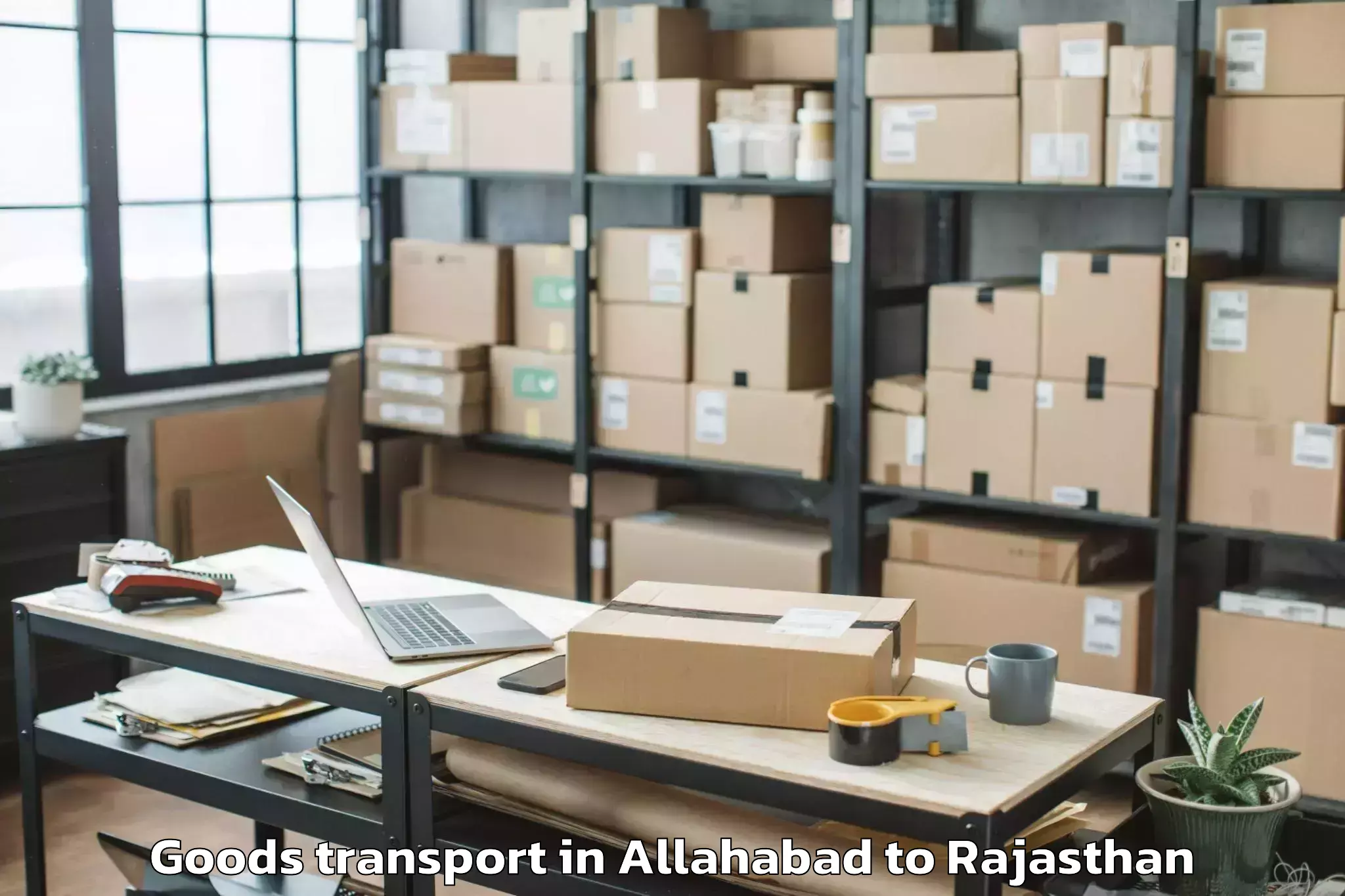 Efficient Allahabad to Mewar University Chittorgarh Goods Transport